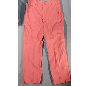 CHICO’S Rose Coral Straight-Leg Utility Pants Women’s Size 2 Zip Pockets Stylish